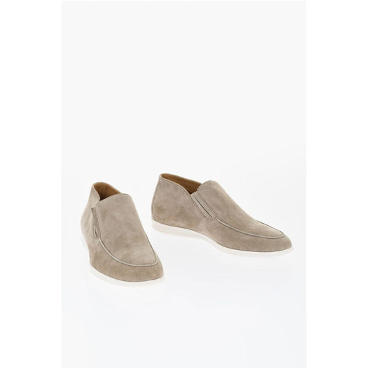 Corneliani Suede Slip-On Shoes with Contrasting Sole