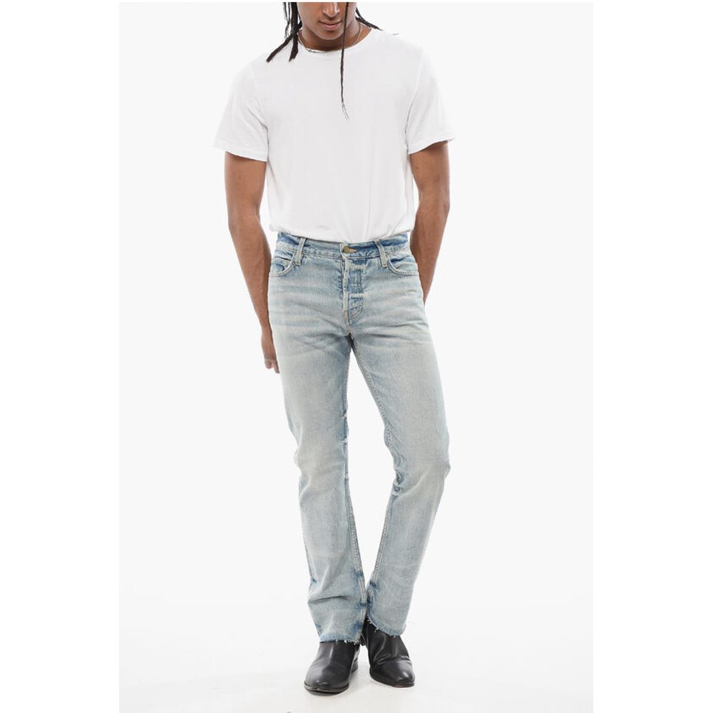Fear Of God Slim Fit Delavè Denims with Raw-cut Hem 20cm