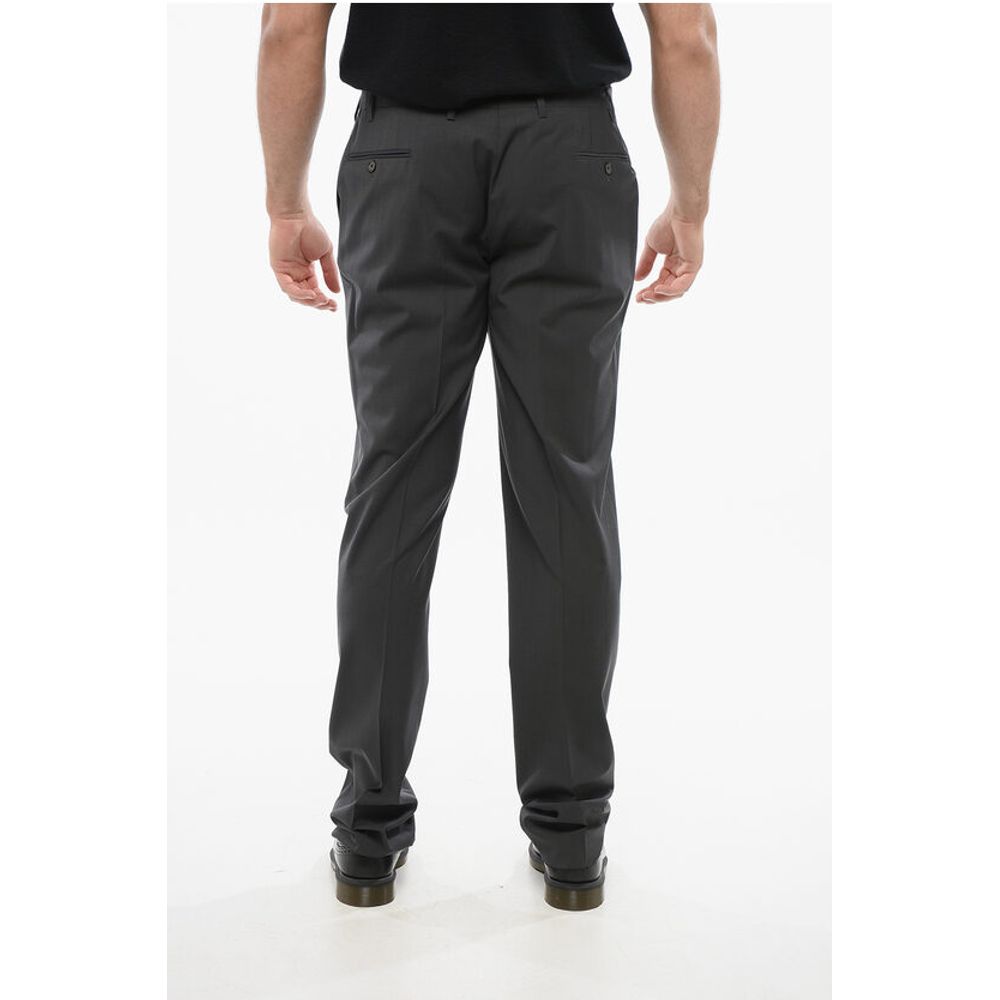 Corneliani Virgin Wool REFINED Pants with Hidden Clousure