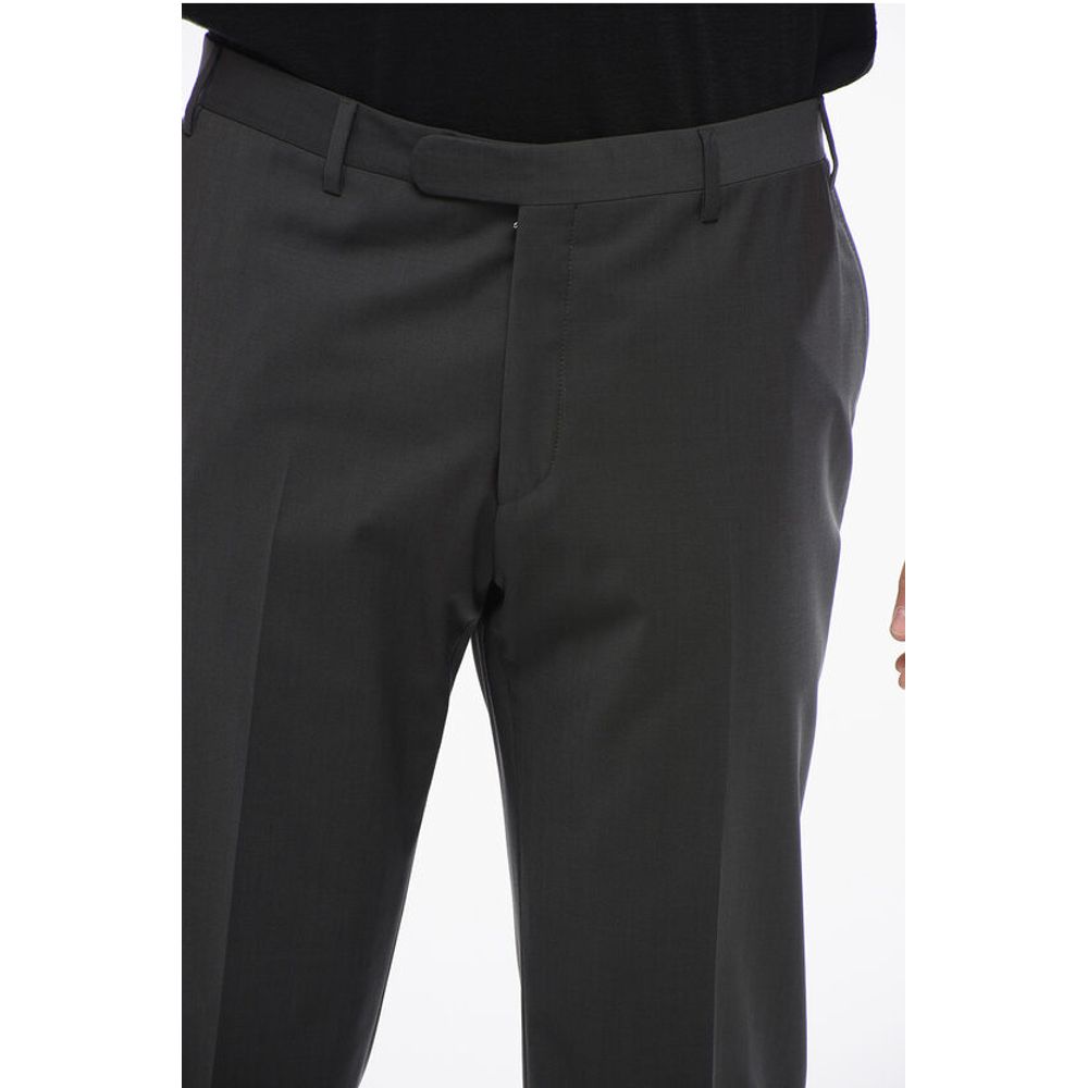 Corneliani Virgin Wool REFINED Pants with Hidden Clousure