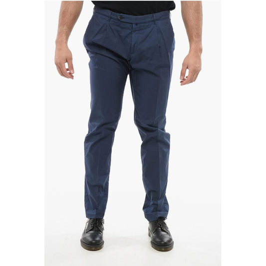 Corneliani ID HAND-DYED Cotton Chinos Pants with Pleats