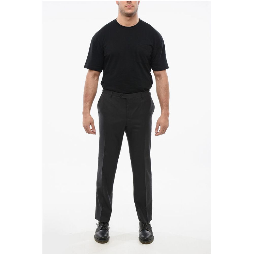 Corneliani Virgin Wool Pants with Belt Loop