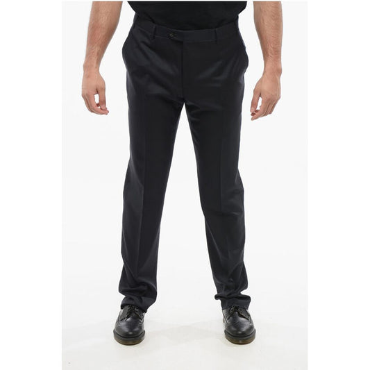 Corneliani Virgin Wool LEADER Pants with Flush Pockets