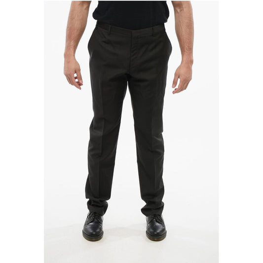 Corneliani CC COLLECTION Wool Pants with Belt Loops