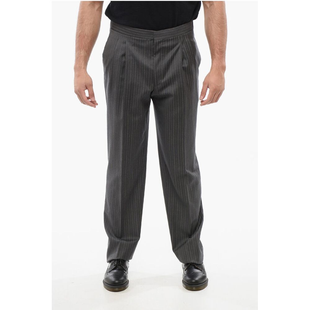 Corneliani CC BROTHERS Pinstriped Virgin Wool Pants
