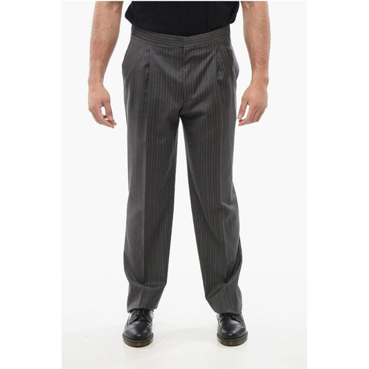 Corneliani CC BROTHERS Pinstriped Virgin Wool Pants
