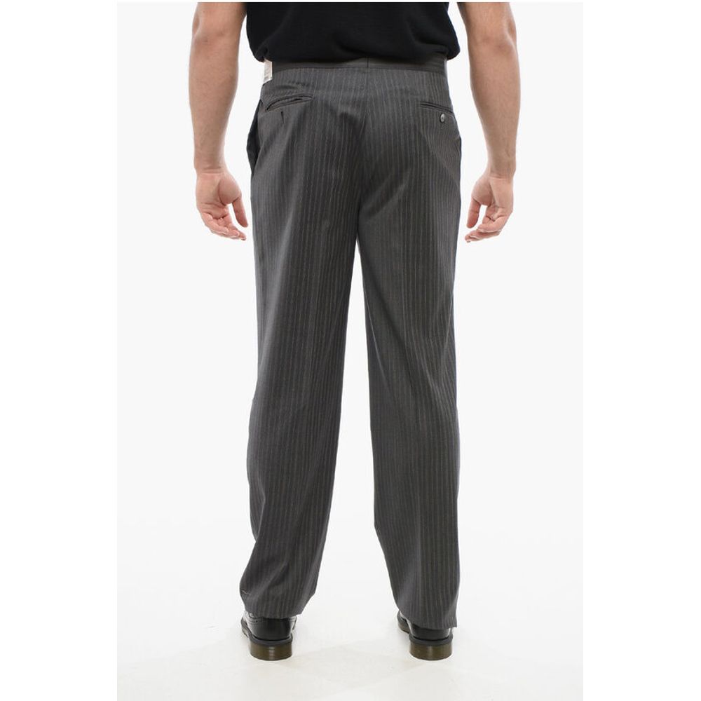 Corneliani CC BROTHERS Pinstriped Virgin Wool Pants