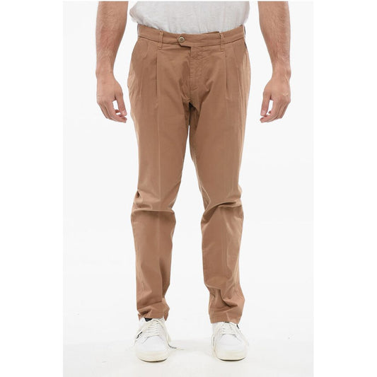Corneliani ID Stretch Cotton Chinos Pants with Belt Loops