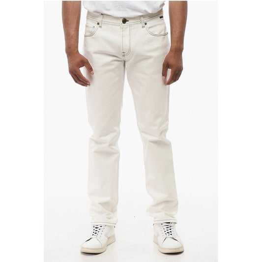 Corneliani ID Straight-leg Denims with Contrasting Stitching