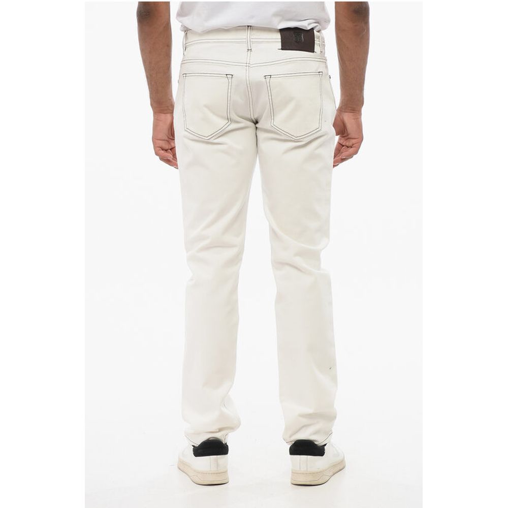Corneliani ID Straight-leg Denims with Contrasting Stitching