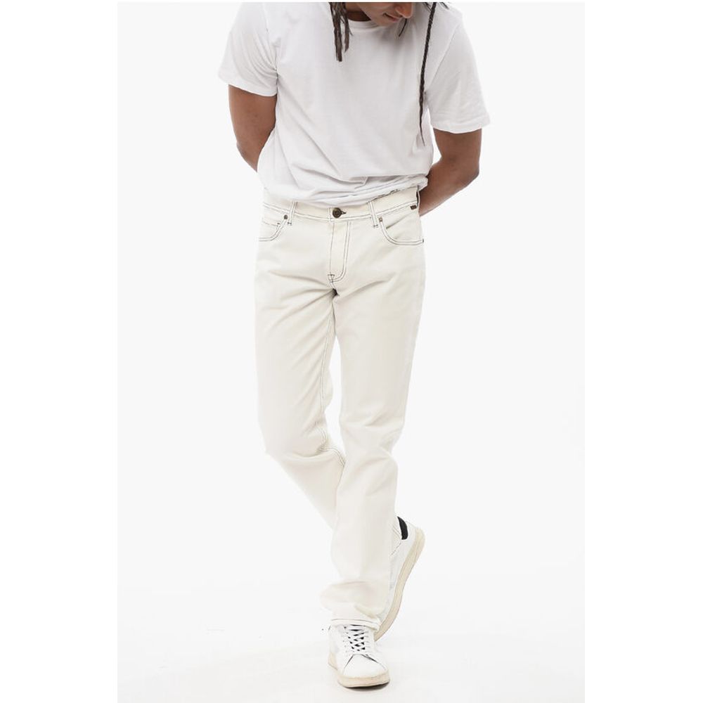 Corneliani ID Straight-leg Denims with Contrasting Stitching