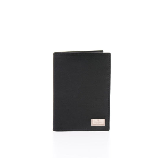 Corneliani Solid Color Leather Card Holder