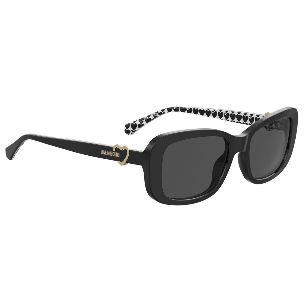 Love Moschino Black Haircalf Sunglasses