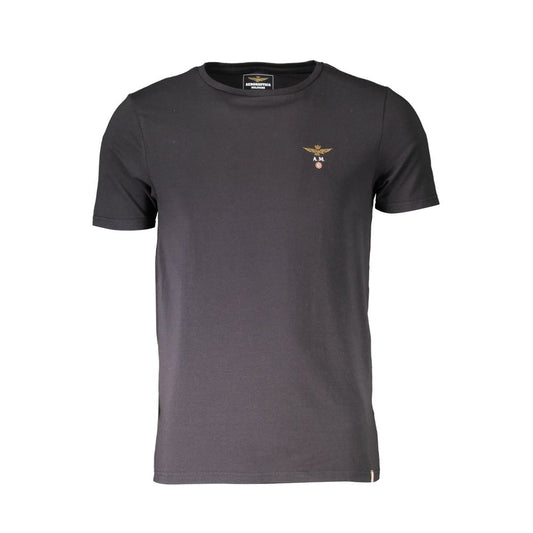 Aeronautica Militare Black Cotton Moško spodnje perilo T-Shirt