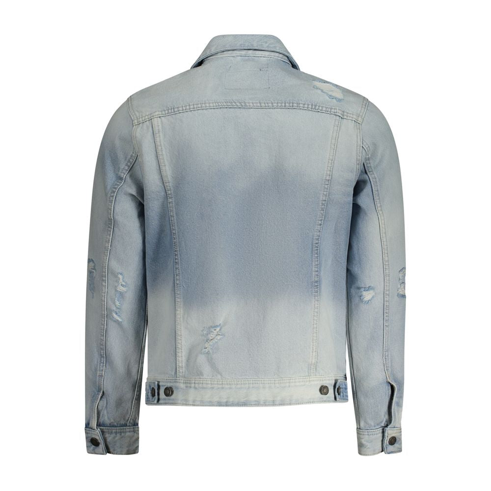 Guess Jeans Blue Cotton Jacket