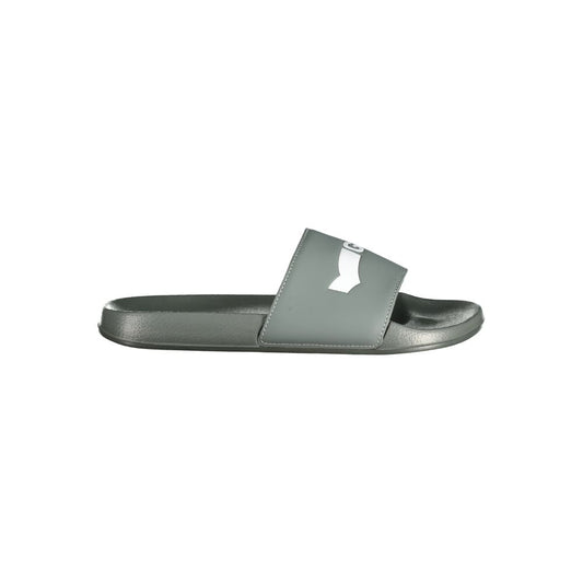 Gas Gray Polyester Mens Sandal