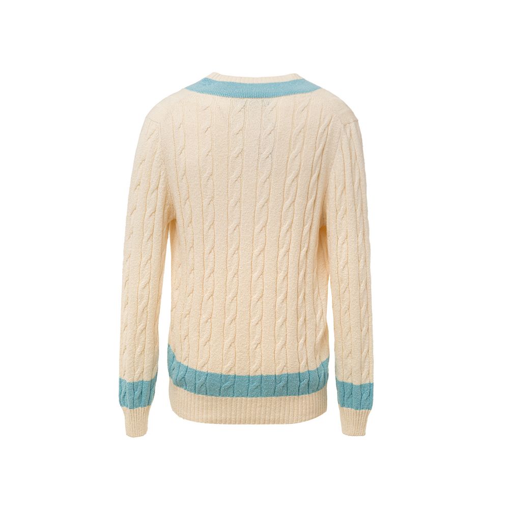 Gran Sasso White Cotton Sweater