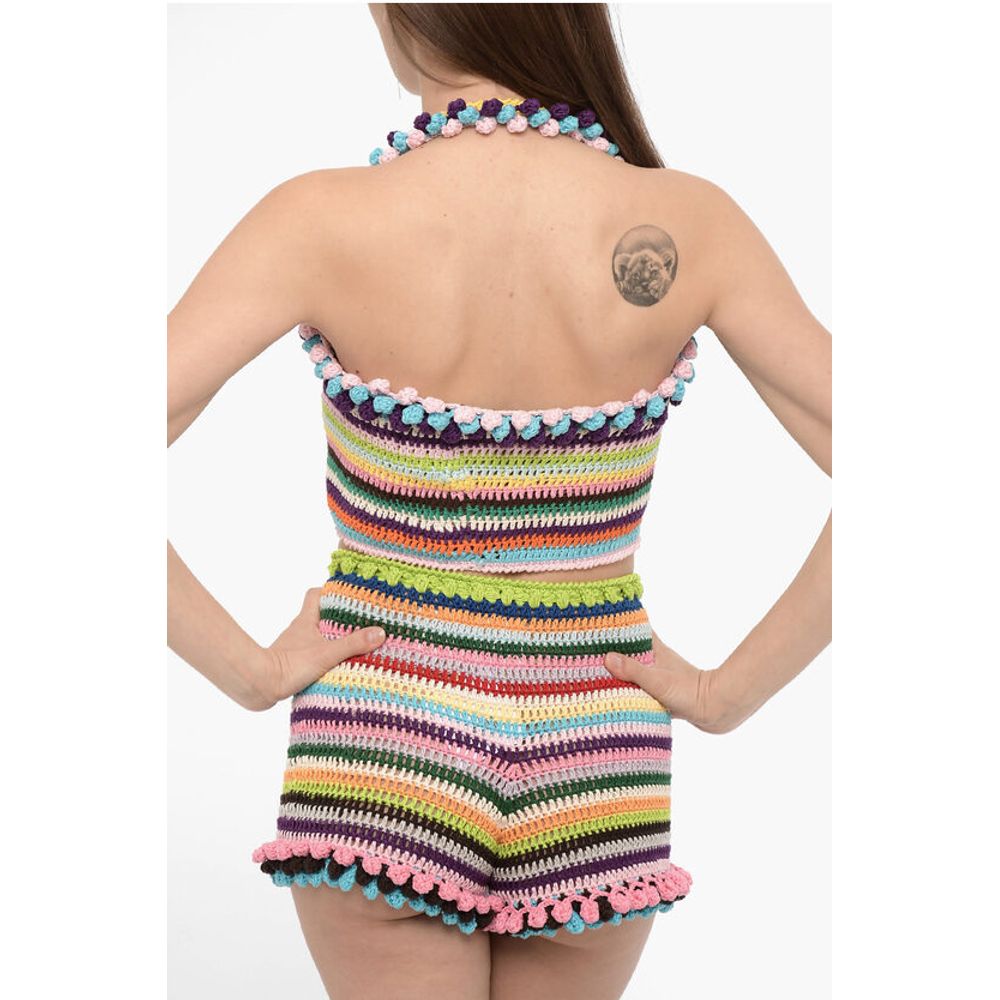 Matimì Cropped Crochet Halterneck Top