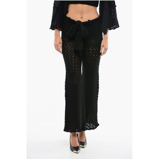 Matimì Knitted Openwork Trousers with Wide Leg