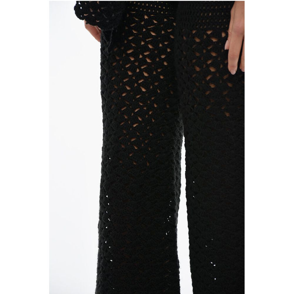 Matimì Knitted Openwork Trousers with Wide Leg