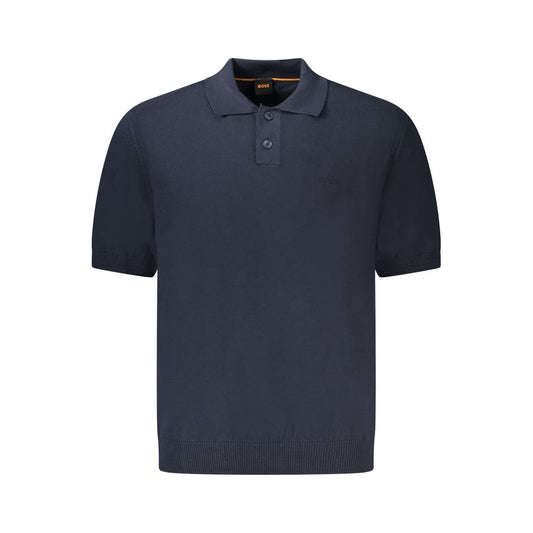 Modri bombažni pulover Hugo Boss