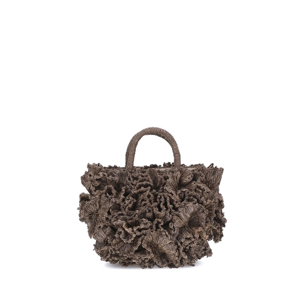 Ibeliv Coral raffia Handbag