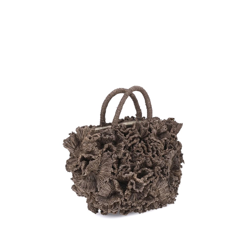 Ibeliv Coral raffia Handbag
