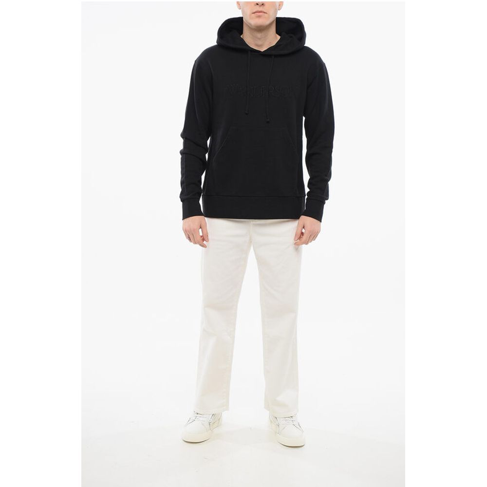 J.W.Anderson Brushed Cotton Hoodie with Embroidered Logo