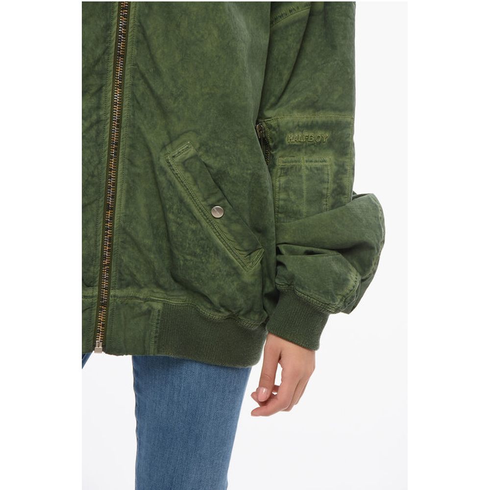 HALFBOY Multipocketed Cotton Bomber Jacket with Front Zip