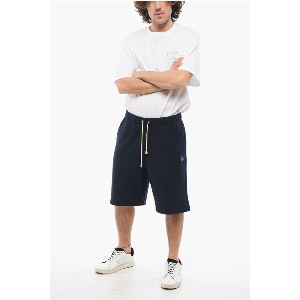 Champion Fleeced-Cotton Shorts with Drawstring Waist and 2 Pockets