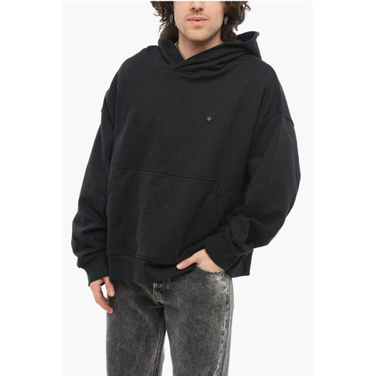 A Paper Kid Washed Effect Hoodie With Patch Pocket