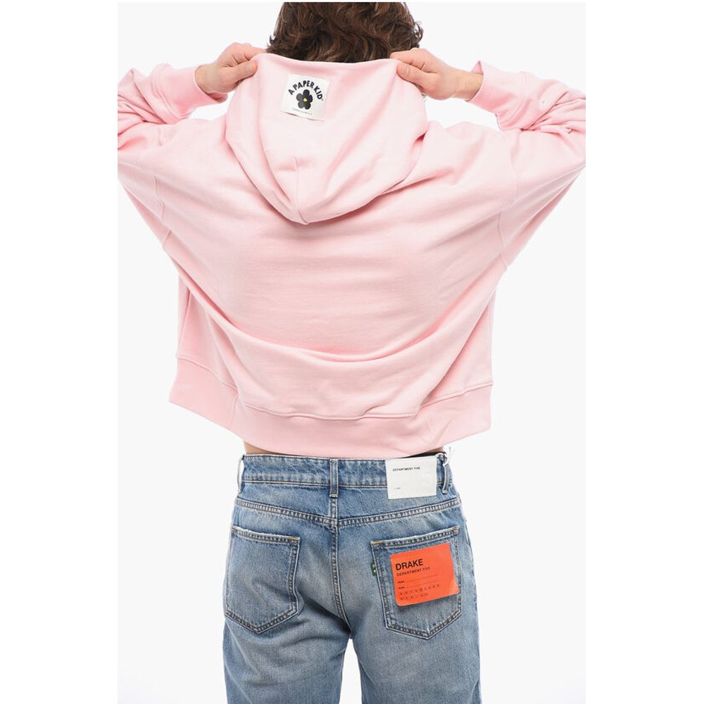 A Paper Kid Cotton Hoodie with Patch Pocket and Pin