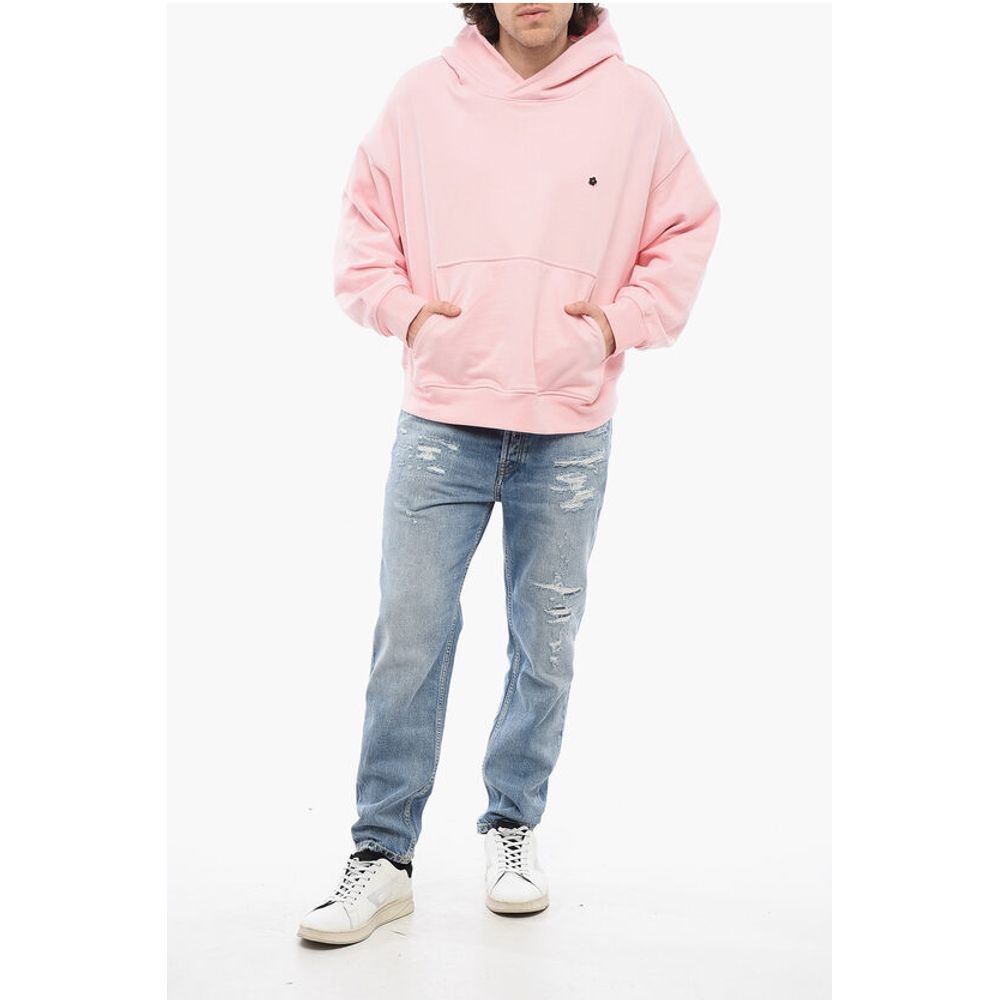 A Paper Kid Cotton Hoodie with Patch Pocket and Pin