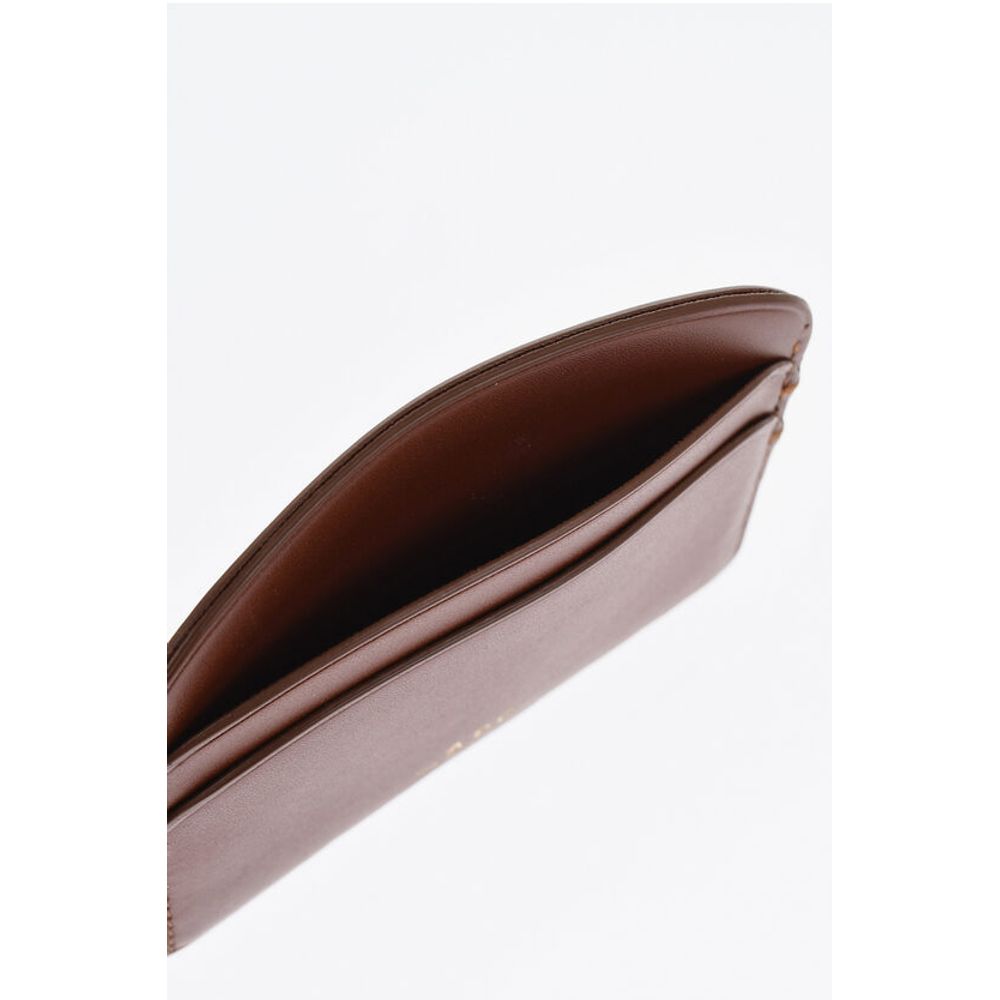 A.P.C. Solid Color Leather Card Holder
