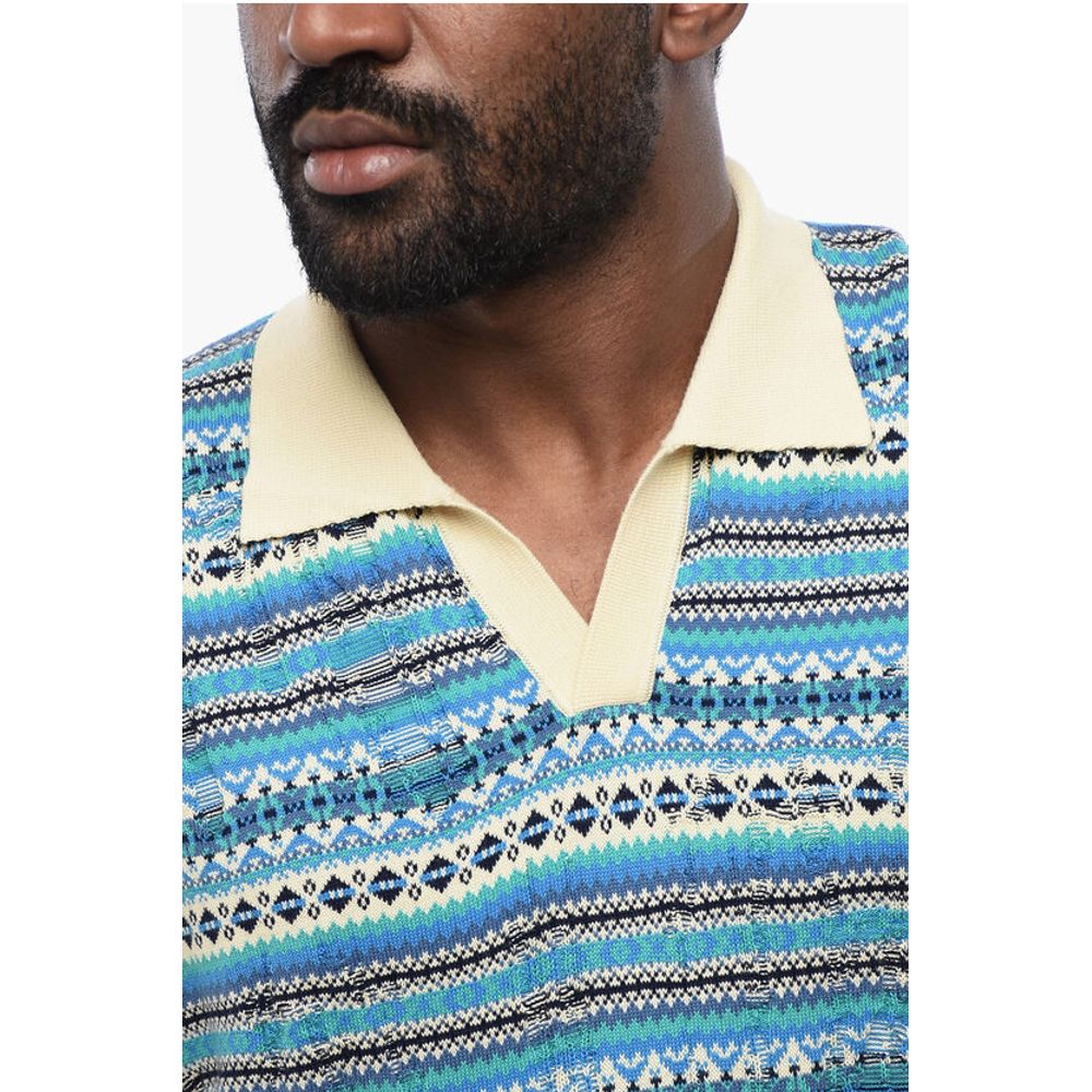 Altea Relaxed-fit Polo with Geomtric Motif