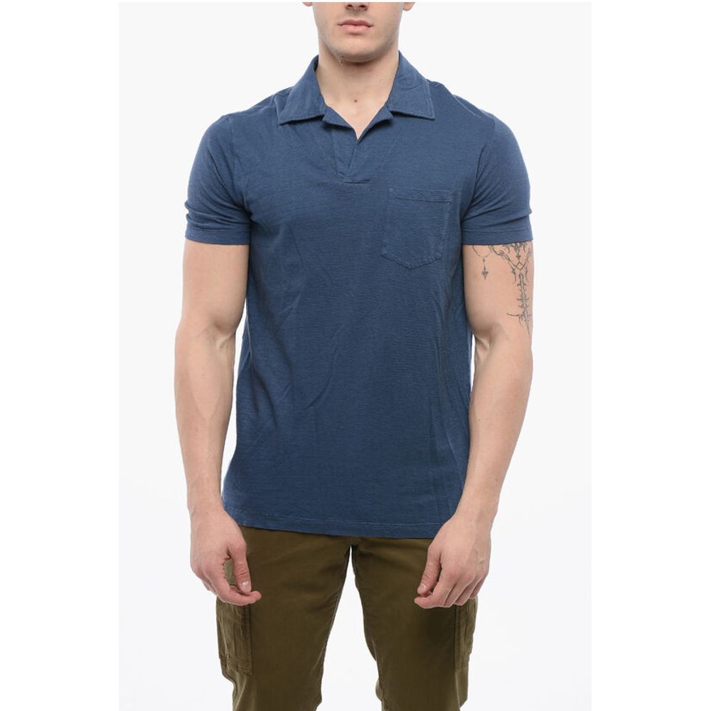 Altea Linen Blend Polo With Breast Pocket