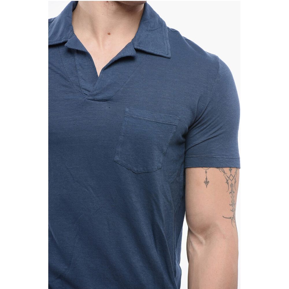 Altea Linen Blend Polo With Breast Pocket