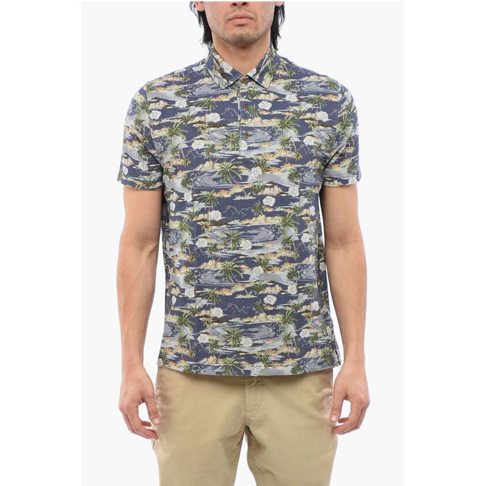 Altea Beach Print Cotton Polo