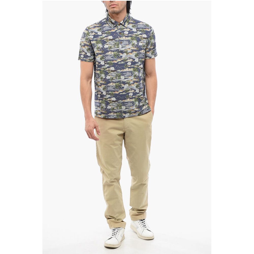 Altea Beach Print Cotton Polo