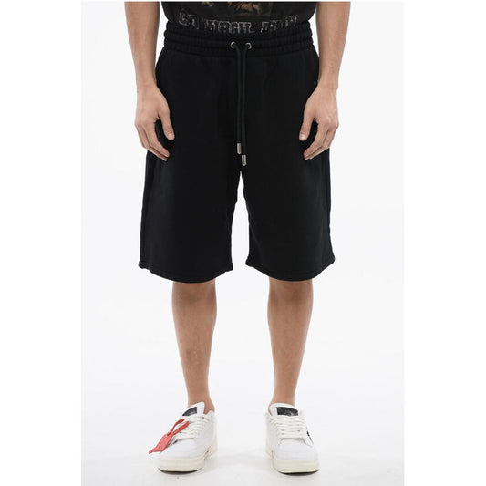 Off-White Brushed Cotton SCRIBBLE Embroidered Jogger Shirts