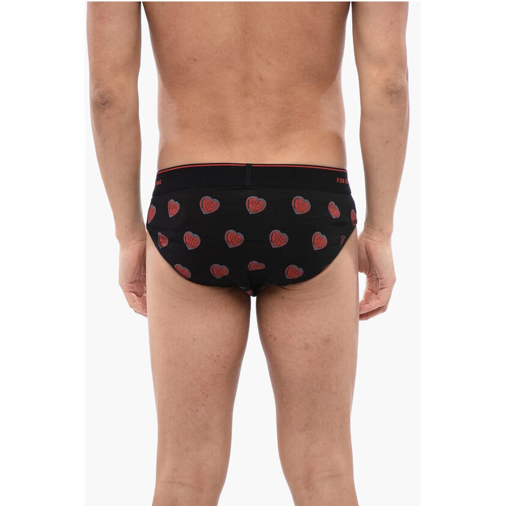 Diesel Set of 3 Stretch Cotton Briefs with Logoed Elastic Band