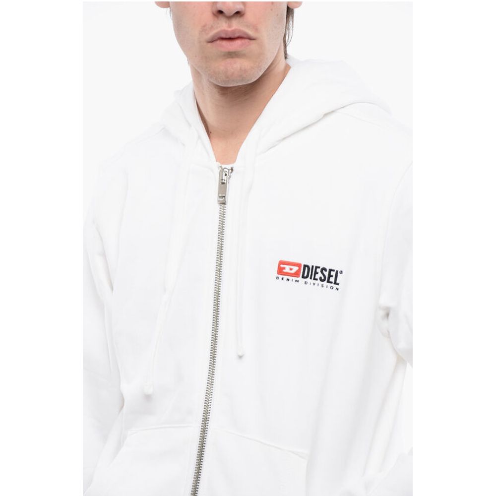 Diesel RED TAG Brushed Cotton S-GINN Sweatshirt with Hood and Zip C