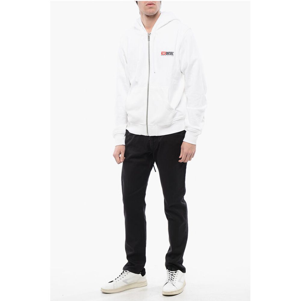 Diesel RED TAG Brushed Cotton S-GINN Sweatshirt with Hood and Zip C