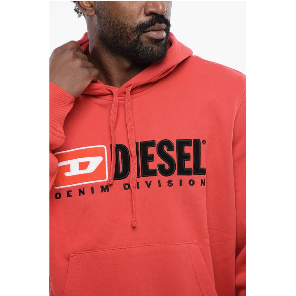 Diesel Solid Color S-GINN-HOOD-DIV Hoodie with Embroidered Logo