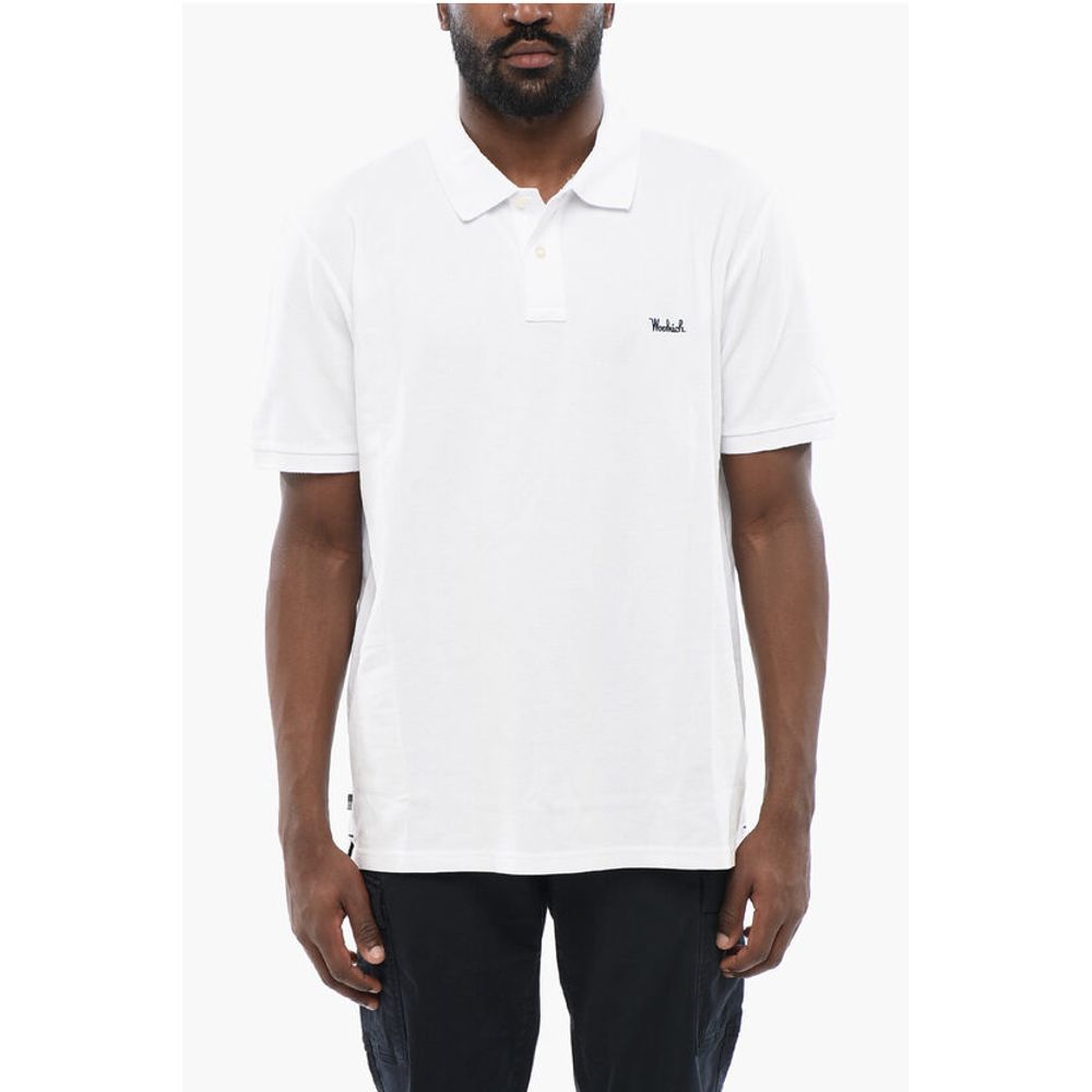Woolrich Piquet Cotton Polo with Embroidery