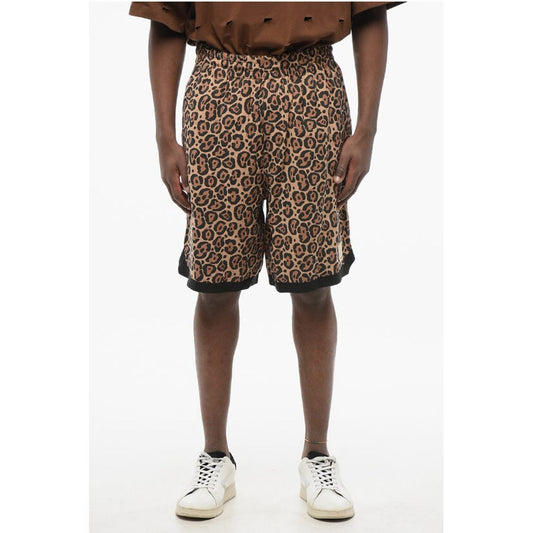 Armani EMPORIO Animal Patterned Fabric Reversible Shorts