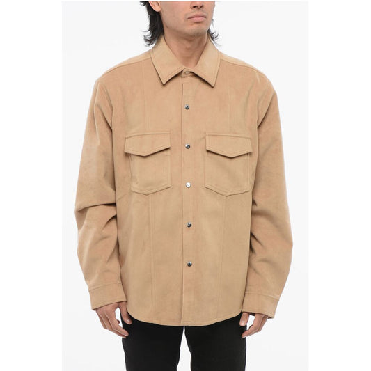 Nanushka Suede Oversized Shirt