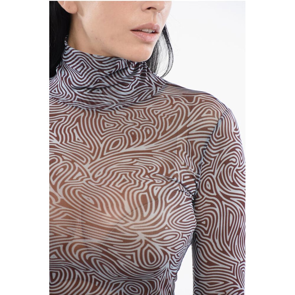 Dries Van Noten Sheer Turtleneck Top