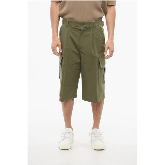 Gucci Cotton Cargo Shorts with Monogram Inserts