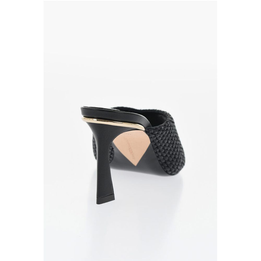 Victoria Beckham Raffia AVON Mules with Golden Detail 7,5cm